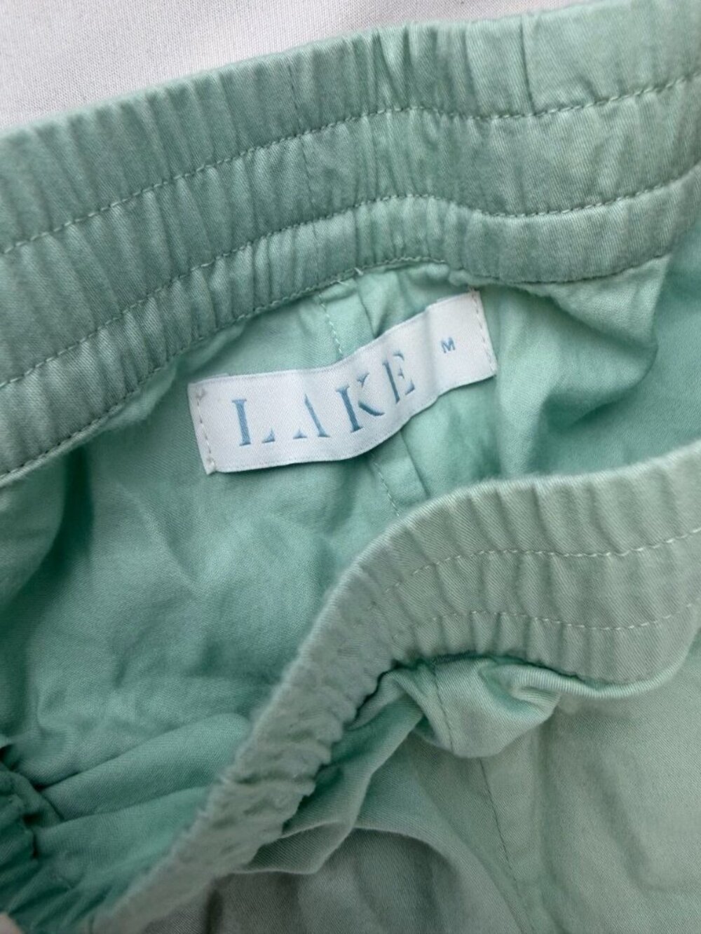 LAKE Pajamas Long Sleeve Pants Set Size Medium in Light Mint Green - Picture 12 of 15